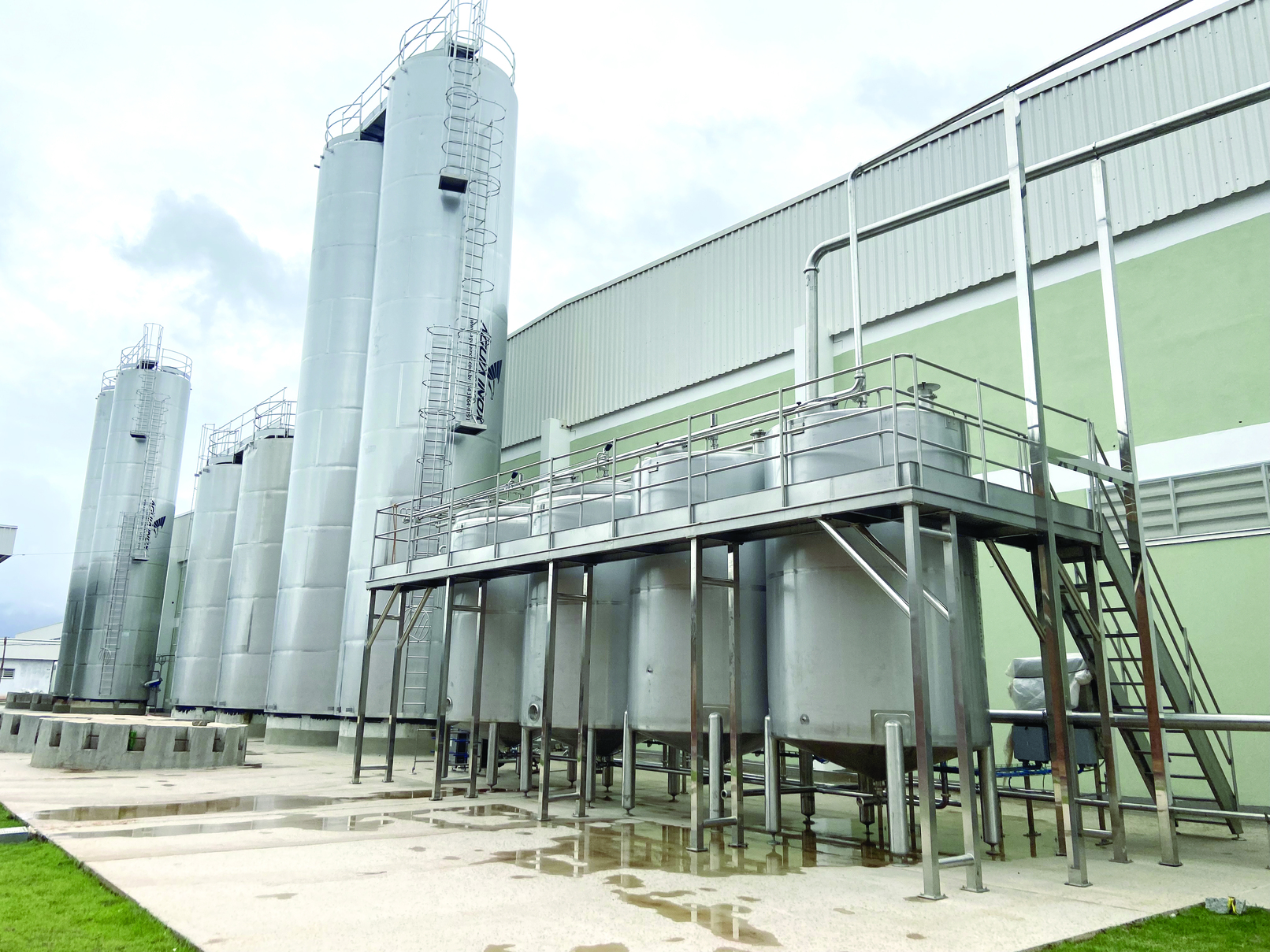 Tanque de estocagem de Leite Pasteurizado e Cental CIP